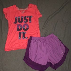 Nike shirt and shorts